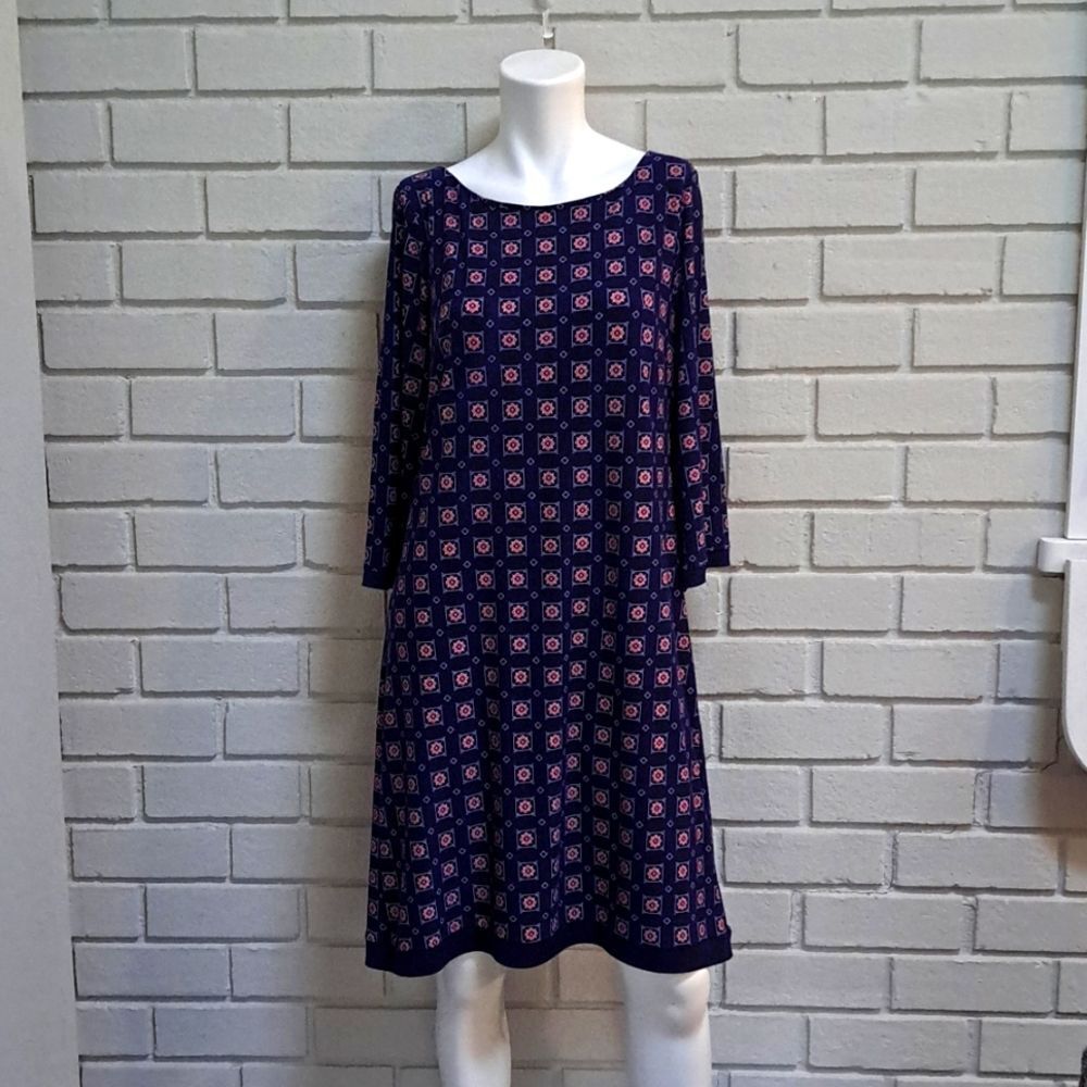 Tommy Hilfiger Dark Blue Nautical Pattern Dress. Size 10